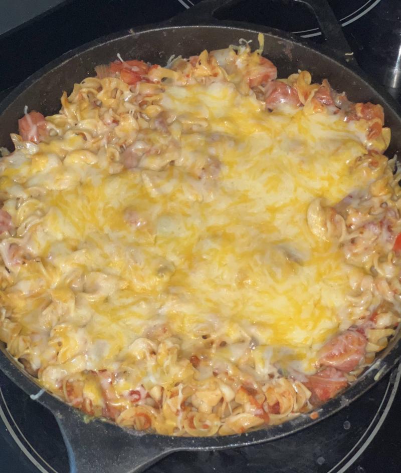 Cast Iron Baked Kielbasa Casserole